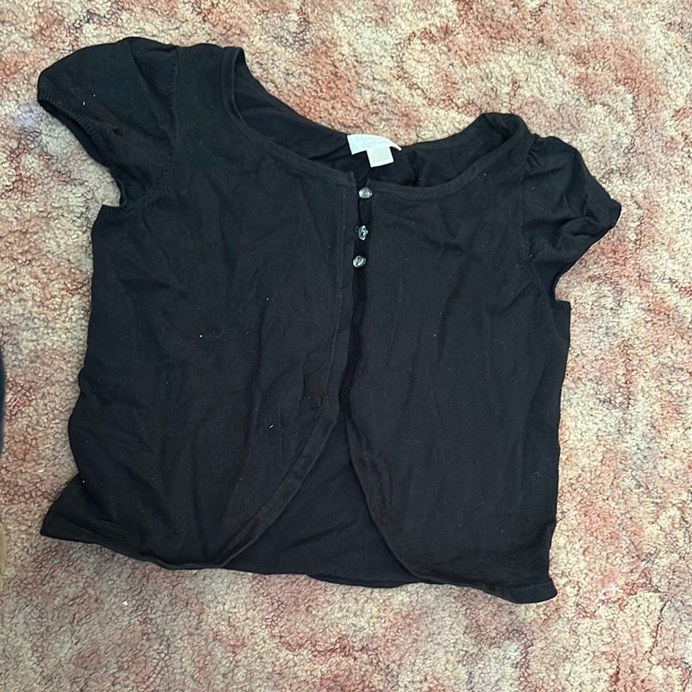 Black Button-Up Women's Top